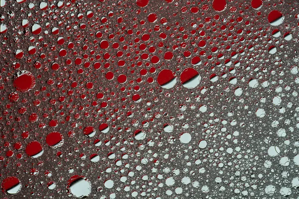 Fondo Textura Abstracta Rojo Círculos Aceite Agua Jabonosa Foto Alta —  Fotos de Stock