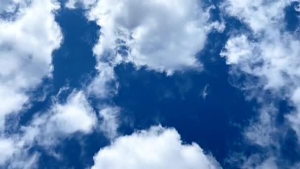 Nori Albi Cerul Albastru Time Lapse Video Imagini Fullhd Înaltă — Videoclip de stoc
