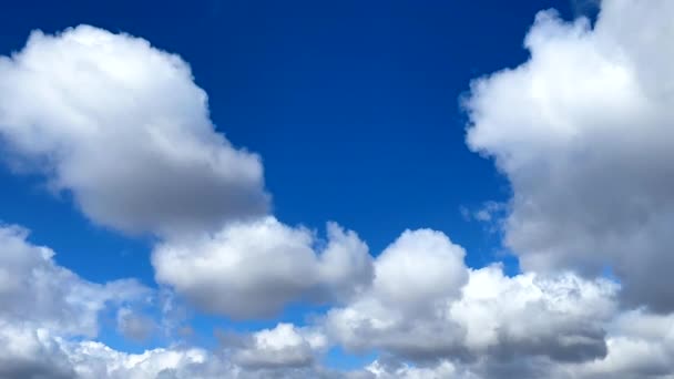 Witte Wolken Blauwe Lucht Tijdsverloop Video Hoge Kwaliteit Fullhd Beeldmateriaal — Stockvideo