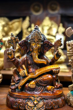 Ganesh Chaturthi Hindu dini Lord Ganesha heykeli. Yüksek kalite fotoğraf