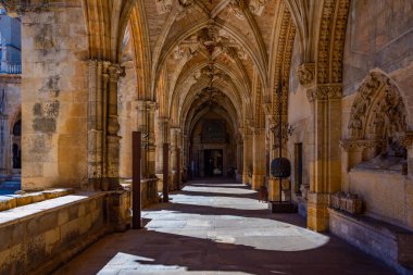 İspanyol kasabası Leon 'daki Katedral' de manastır..