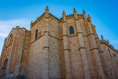 İspanyol kasabası Zamora 'daki katedral manzarası.