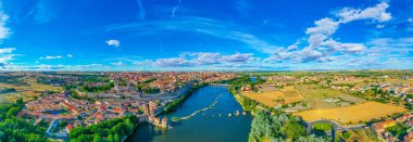 İspanyol şehri Zamora 'nın Panorama manzarası.