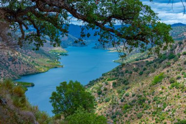 İspanya 'da Picon del Moro' dan Douro nehrinin panorama manzarası.