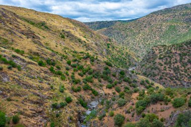 İspanya 'da Huebra ve Camaces nehirlerinin kesiştiği çorak vadi..