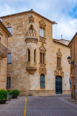 İspanyol şehri Ciudad Rodrigo 'daki Casa de La Marquesa de Cartago' da..
