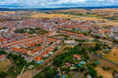 İspanya 'da Ciudad Rodrigo' nun hava manzarası.