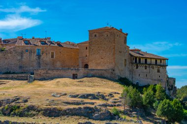 İspanyol köyü Pedraza 'nın Panoraması.