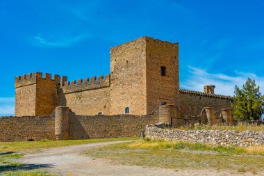 İspanya 'nın Pedraza köyünde Castillo de Pedraza.