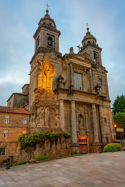 Zonsondergang Uitzicht Sint Franciscus Kerk Santiago Compostela Spanje — Stockfoto
