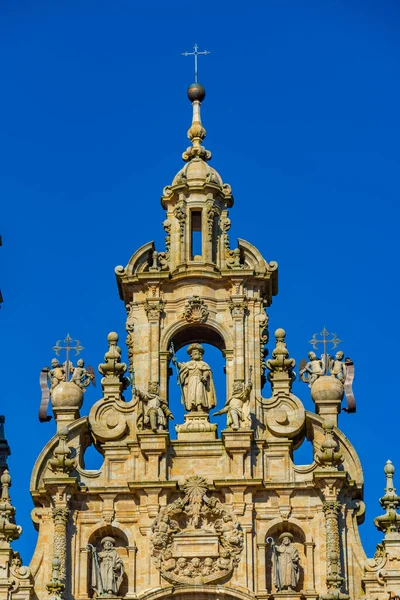 Ornamenten Van Kathedraal Van Santiago Compostela Spanje — Stockfoto