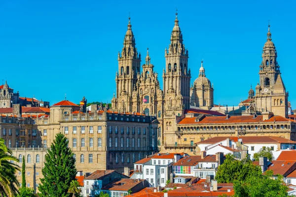 Vista Panorámica Catedral Santiago Compostela España — Foto de Stock