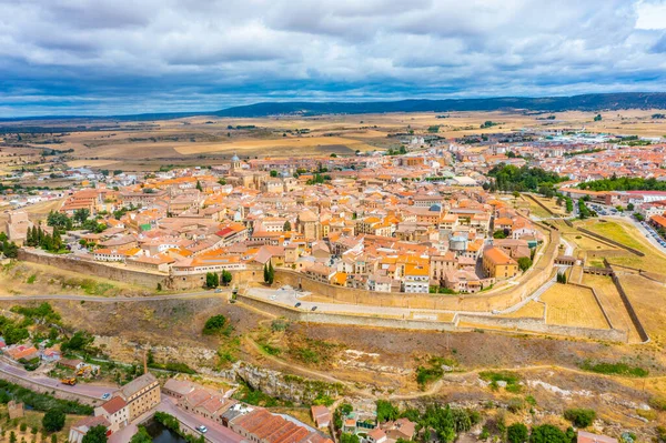 İspanya 'da Ciudad Rodrigo' nun hava manzarası.