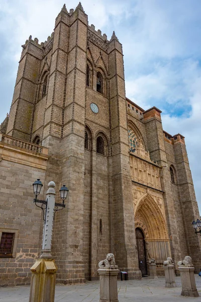 Собор Іспанському Місті Авіла — стокове фото