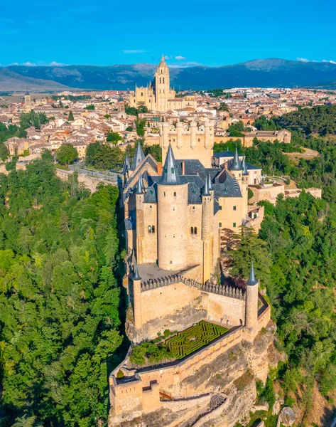 Panorama Vista Cidade Espanhola Segovia — Fotografia de Stock