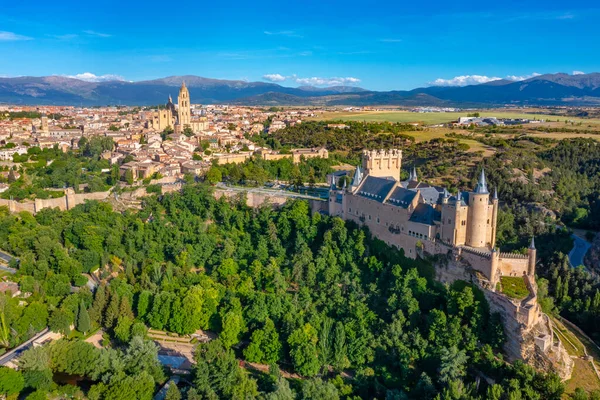 Widok Panoramiczny Hiszpańskie Miasto Segovia — Zdjęcie stockowe