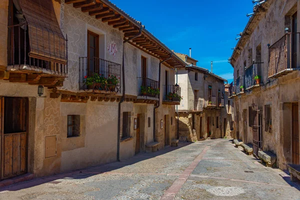 Narrow Street Medieval Village Pedraza Spain — Stock Photo, Image
