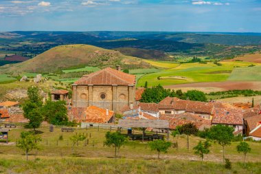 İspanyol şehri Atienza 'nın hava manzarası.