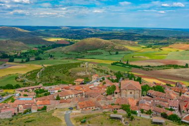 İspanyol şehri Atienza 'nın hava manzarası.