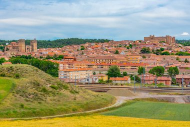 İspanyol kenti Siguenza 'nın Panorama manzarası.