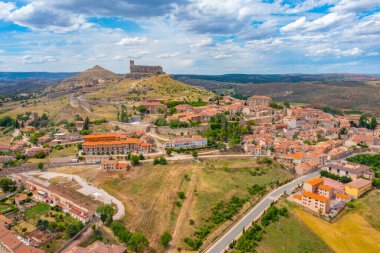 İspanyol şehri Atienza 'nın hava manzarası.