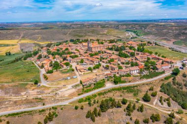 İspanya 'nın Medinaceli kentinin Panorama manzarası.