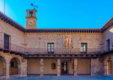 İspanyol şehri Albarracin 'in Plaza Belediye Başkanı.