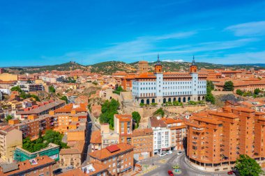 İspanyol kasabası Teruel 'in hava manzarası.