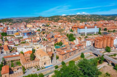 İspanyol kasabası Teruel 'in hava manzarası.