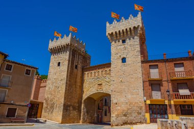 İspanyol kasabası Daroca 'dan Puerta Baja.