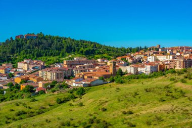 Panorama view of Spanish town Soria. clipart