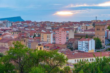 İspanyol kasabası Soria 'nın Panorama manzarası.