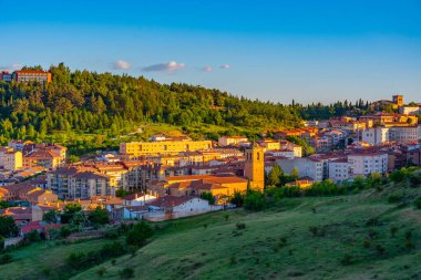 İspanyol kasabası Soria 'nın Panorama manzarası.