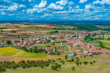 İspanya 'nın Ciudad de Osma kentinin hava manzarası.