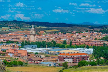 İspanya 'nın Ciudad de Osma kentinin hava manzarası.