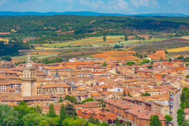 İspanya 'nın Ciudad de Osma kentinin hava manzarası.