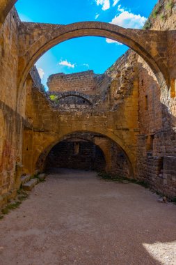 İspanya 'nın Aragon eyaletindeki Loarre kalesi.