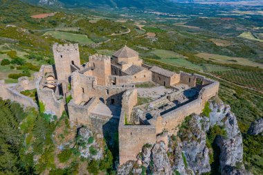 Loarre castle in Aragon province of Spain. clipart