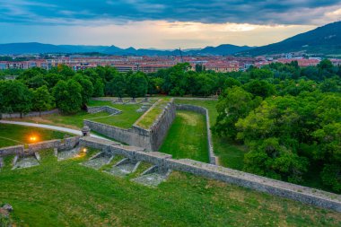 İspanya, Pamplona 'da bir kale manzarası.