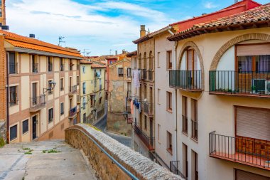 İspanyol kenti Tarazona 'da Ortaçağ Caddesi.