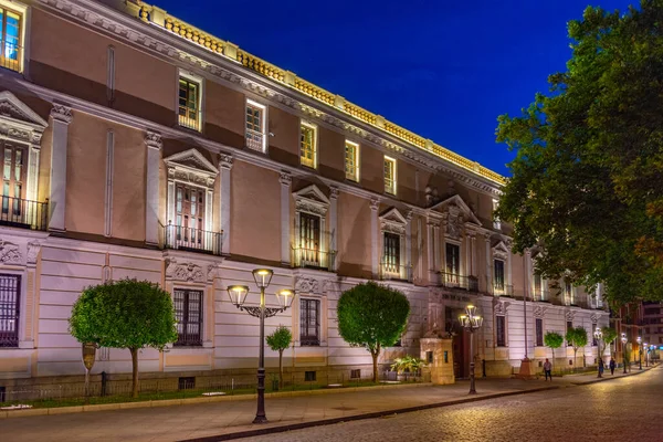 Нічний Вид Palacio Real Вальядоліді Іспанія — стокове фото