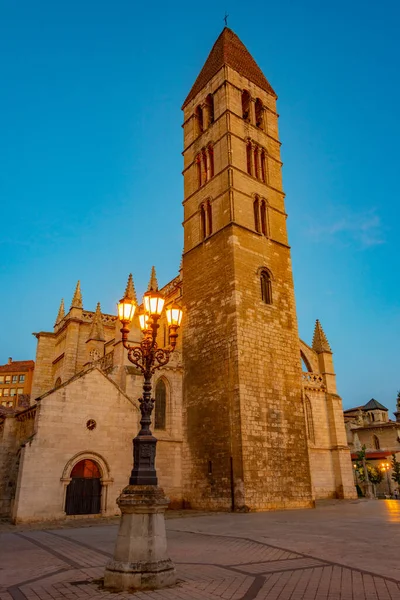 Vista Noturna Igreja Paroquial Santa Maria Antigua Valladolid Espanha — Fotografia de Stock