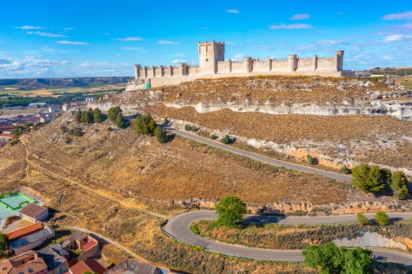 stock image View of the Penafiel castle in Spain.