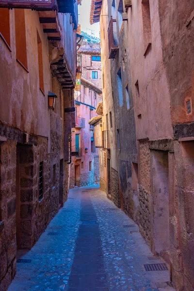 Rua Medieval Cidade Velha Albarracin Espanha — Fotografia de Stock