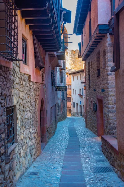 Medieval Street Old Town Albarracin Spain — Stock Photo, Image