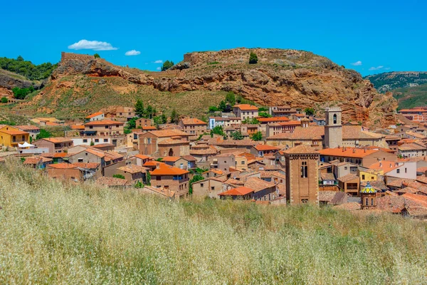 stock image Aerial view of Spanish town Daroca.