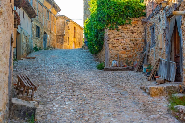 Strada Medievale Nel Centro Storico Calatanazor Spagna — Foto Stock