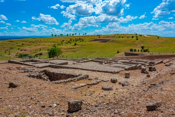 stock image Yacimiento de Uxama archaeological site near Burgo de Osma in Spain.