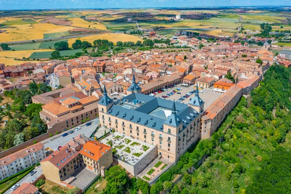 stock image Panorama view of Spanish town Lerma.