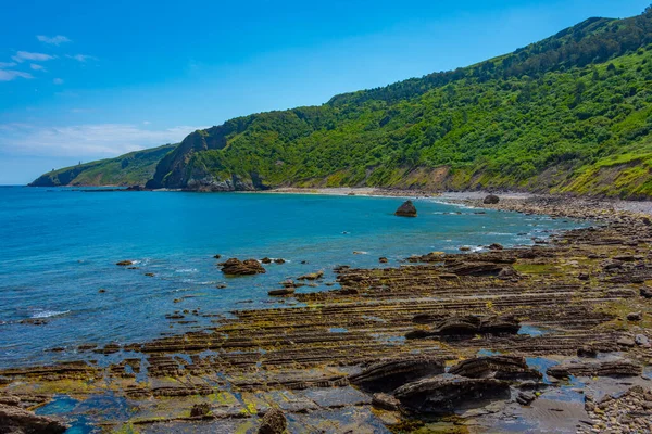 stock image Akatxa irla island near San Juan de Gaztelugatxe church, Spain.